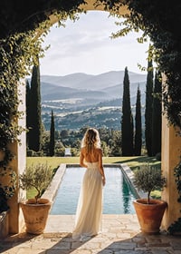 Poster with a photograph of a dreamy view of the Tuscan countryside-7