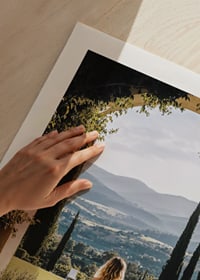Poster with a photograph of a dreamy view of the Tuscan countryside-9