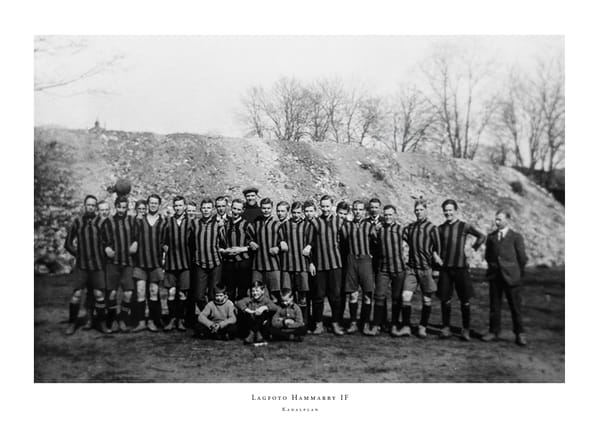 Poster Tidig Lagbild Nedanför Kanalplan Hammarby IF
