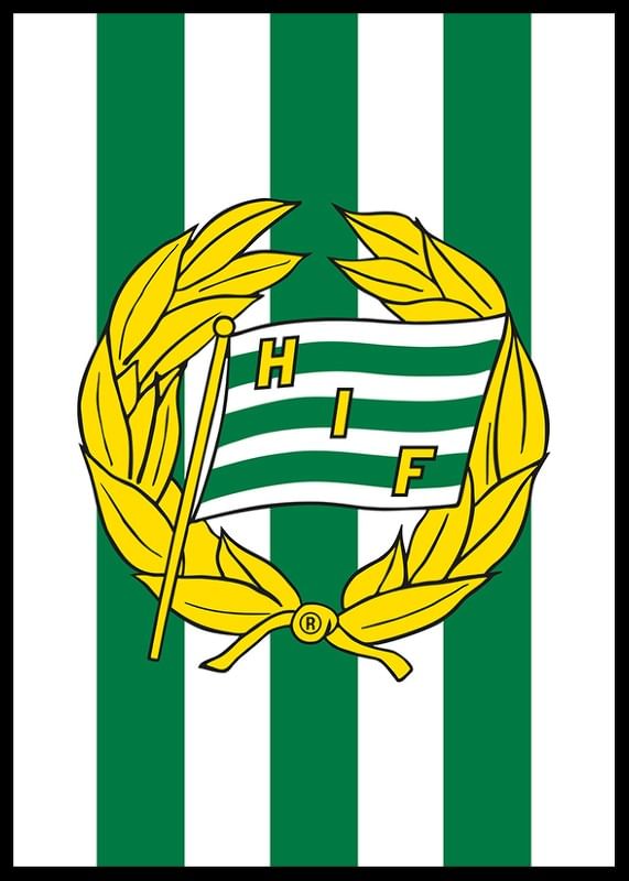 Poster Klubbmärke Breda Ränder Hammarby IF