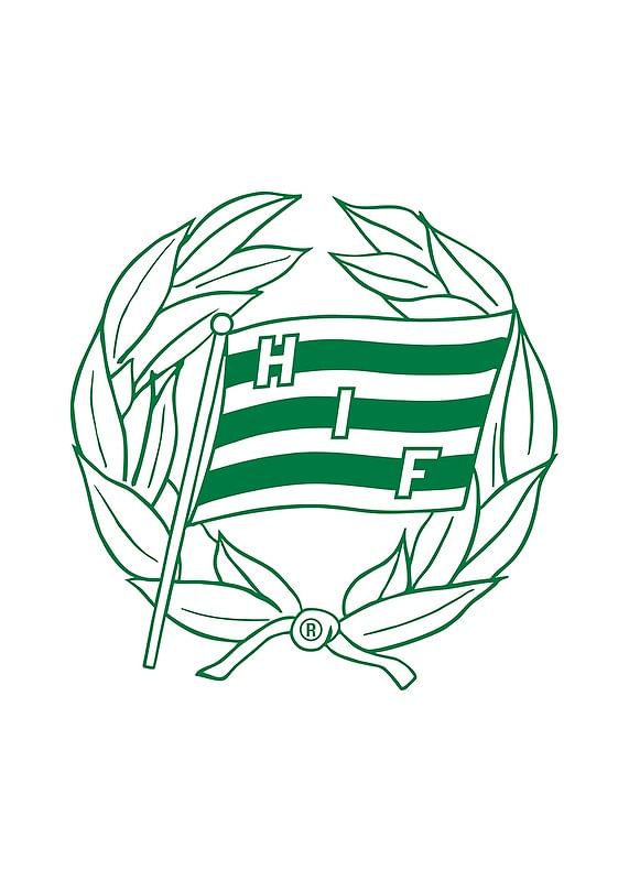 Poster Klubbmärke Vit Enfärgad Hammarby IF
