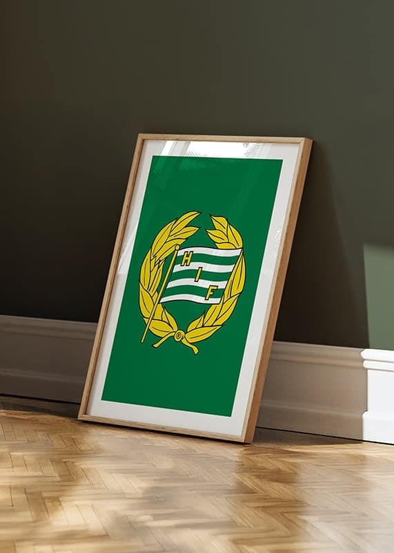 Poster Klubbmärke Grön Hammarby IF crossfade