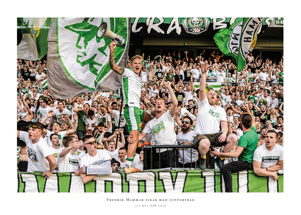 Poster 2024 Fredrik Hammar Med Supportrar Hammarby IF