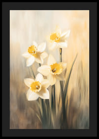 Ein Poster mit strahlenden Narzissen in Goldtönen, die die Schönheit und Hoffnung des Frühlings vermitteln-4