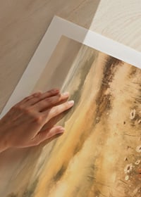 A poster depicting a sunlit summer meadow with flowers-9