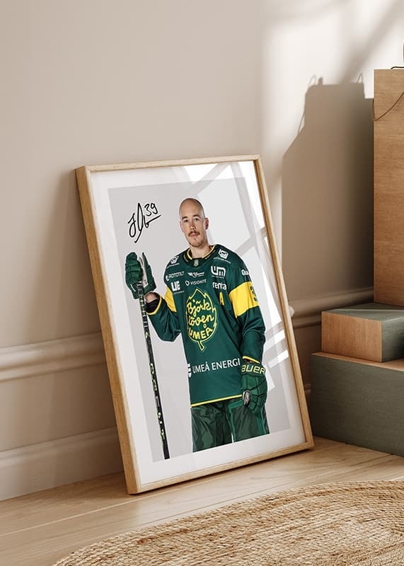 Poster Joel Mustonen #39 IF Björklöven 2024/2025 crossfade