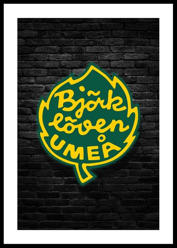 Poster Brick Wall Logo IF Björklöven