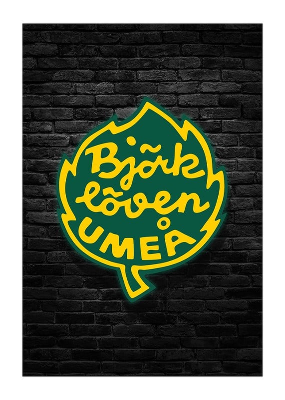 Poster Brick Wall Logo IF Björklöven