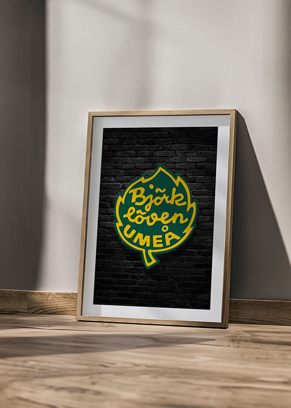 Poster Brick Wall Logo IF Björklöven crossfade
