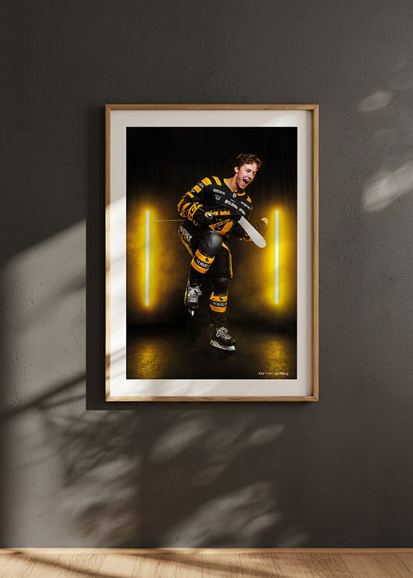 Poster Valter Lindberg #12 Skellefteå AIK 2025/2026 crossfade
