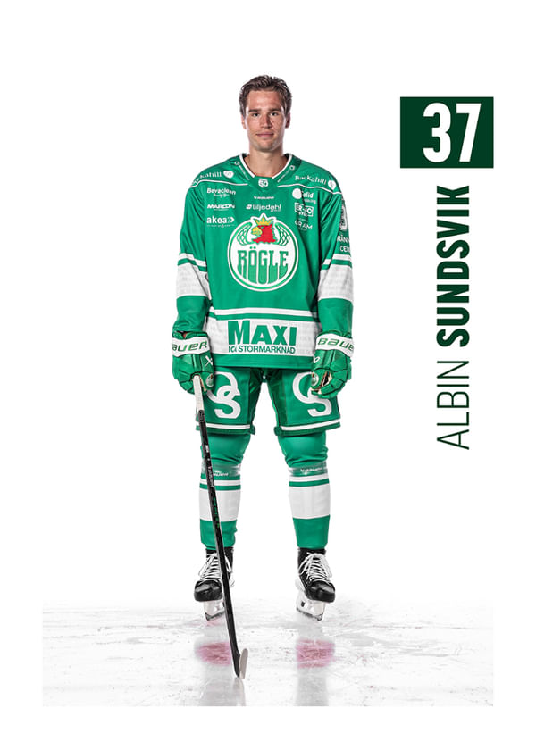 Poster Albin Sundsvik #37 Rögle BK 2025/2026