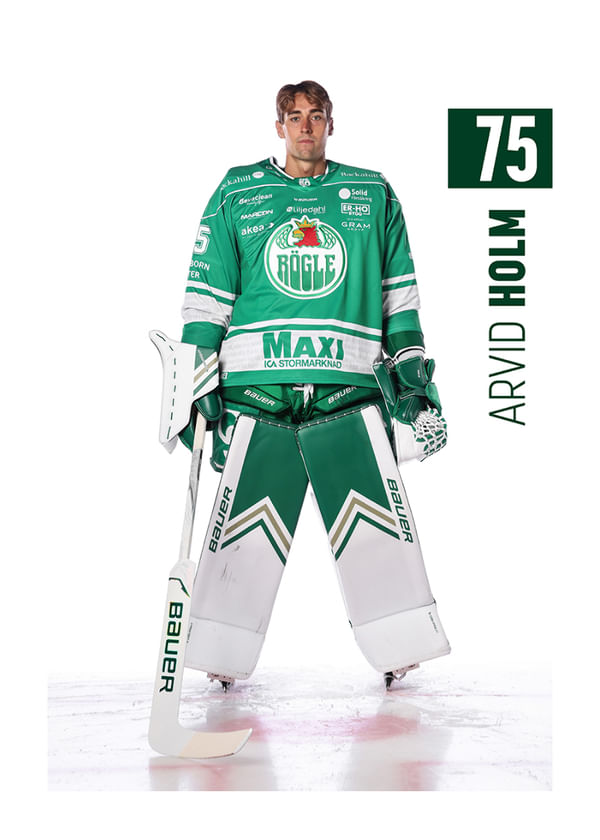 Poster Arvid Holm #75 Rögle BK 2025/2026