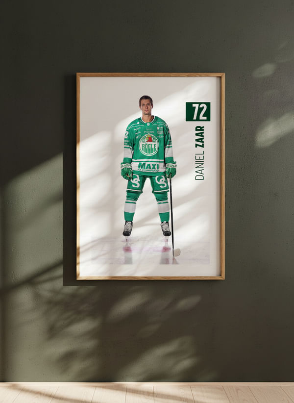 Poster Daniel Zaar #72 Rögle BK 2025/2026 crossfade