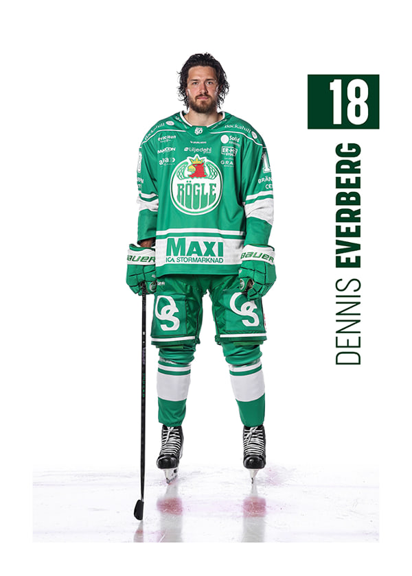 Poster Dennis Everberg #18 Rögle BK 2025/2026