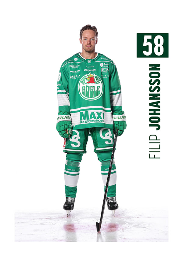 Poster Filip Johansson #58 Rögle BK 2025/2026