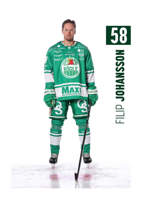 Poster Filip Johansson #58 Rögle BK 2025/2026