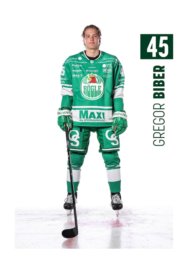 Poster Gregor Biber #45 Rögle BK 2025/2026