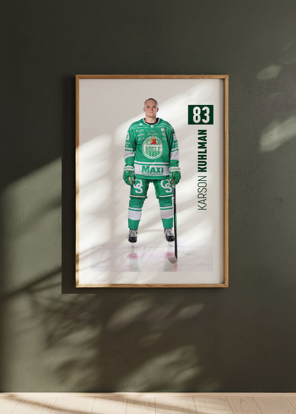 Poster Karson Kuhlman #83 Rögle BK 2025/2026 crossfade