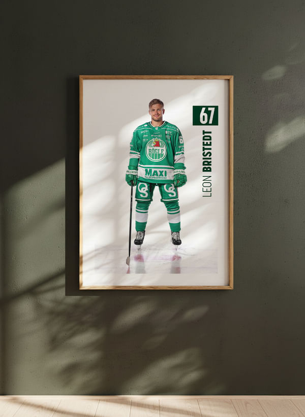 Poster Leon Bristedt #67 Rögle BK 2025/2026 crossfade