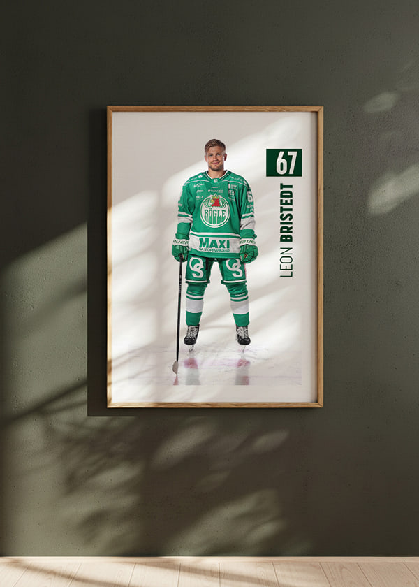 Poster Leon Bristedt #67 Rögle BK 2025/2026 crossfade