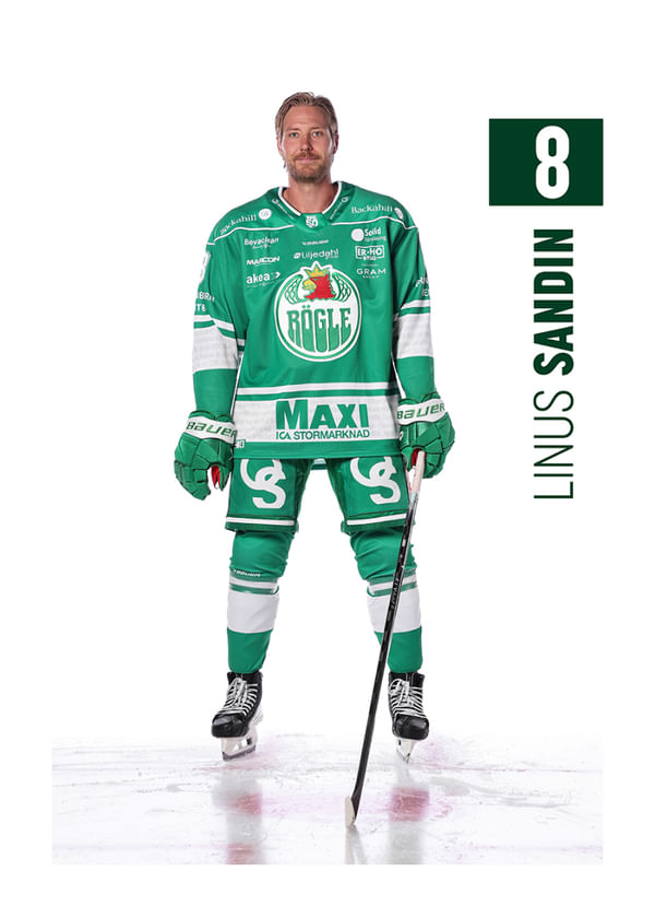 Poster Linus Sandin #8 Rögle BK 2025/2026
