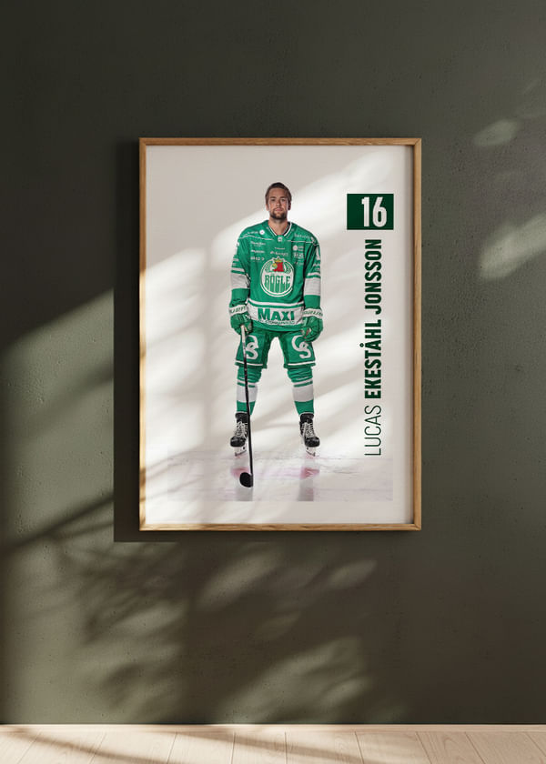 Poster Lucas Ekeståhl Jonsson #16 Rögle BK 2025/2026 crossfade