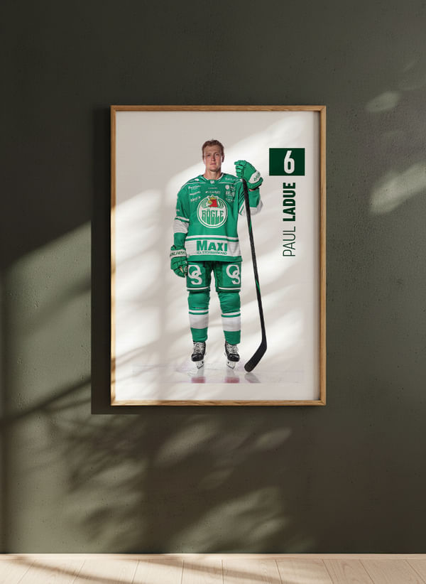 Poster Paul Ladue #6 Rögle BK 2025/2026 crossfade