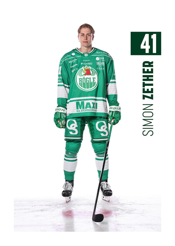 Poster Simon Zether #41 Rögle BK 2025/2026