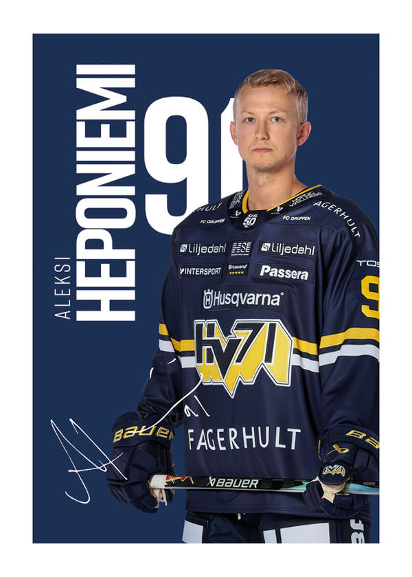 Poster Aleksi Heponiemi #91 HV71 2025/2026