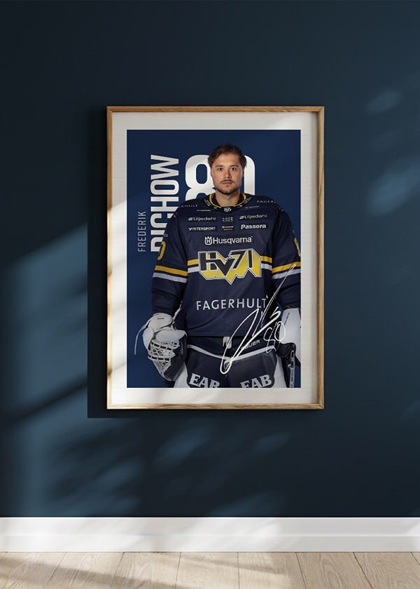 Poster Frederik Dichow #80 HV71 2025/2026 crossfade