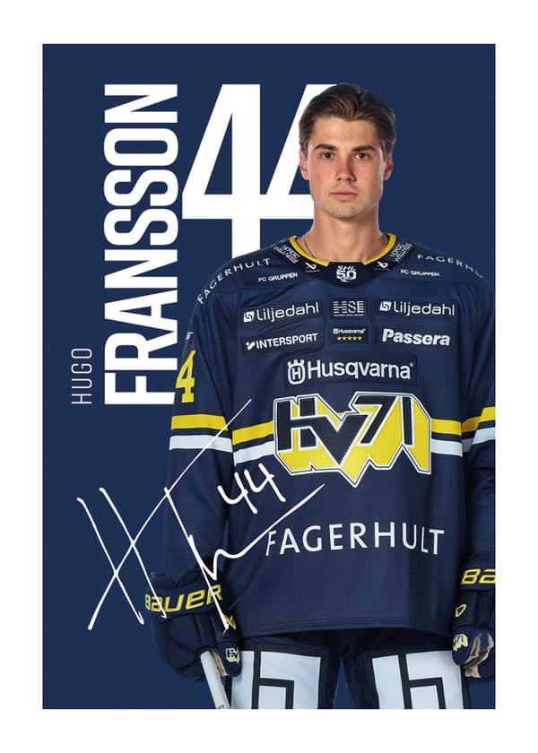 Poster Hugo Fransson #44 HV71 2025/2026