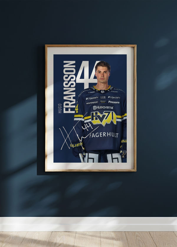 Poster Hugo Fransson #44 HV71 2025/2026 crossfade