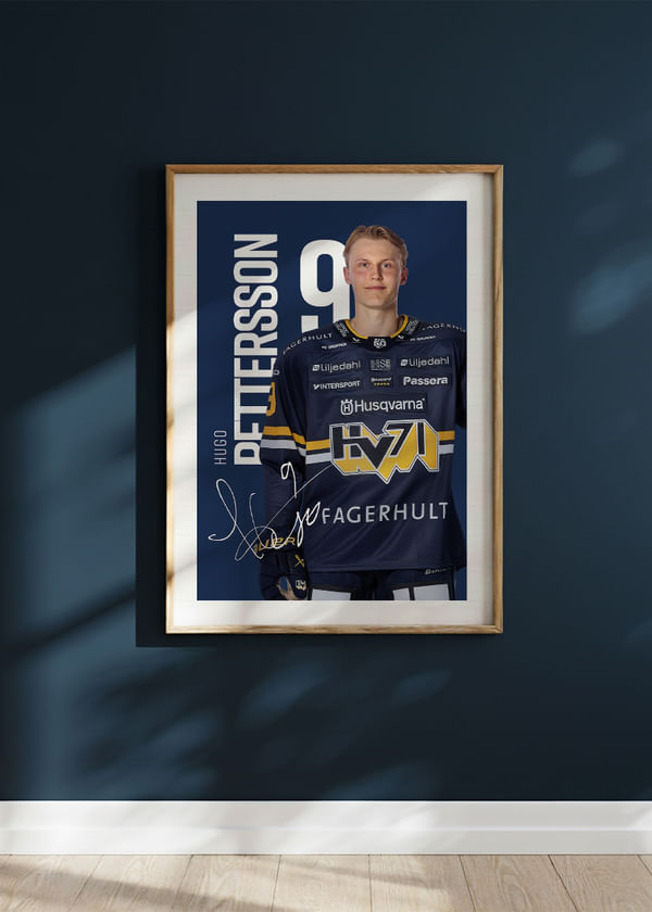 Poster Hugo Pettersson #9 HV71 2025/2026 crossfade