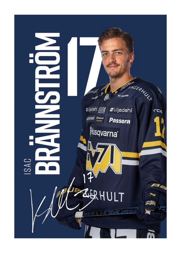 Poster Isac Brännström #17 HV71 2025/2026