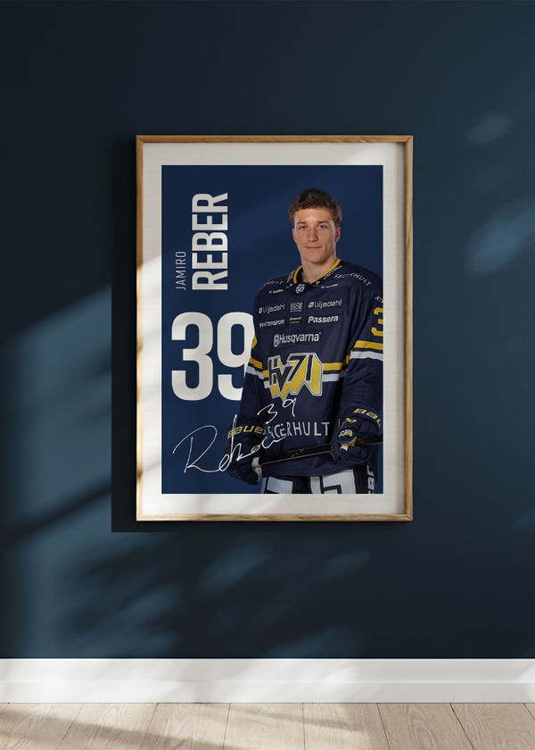 Poster Jamiro Reber #39 HV71 2025/2026 crossfade