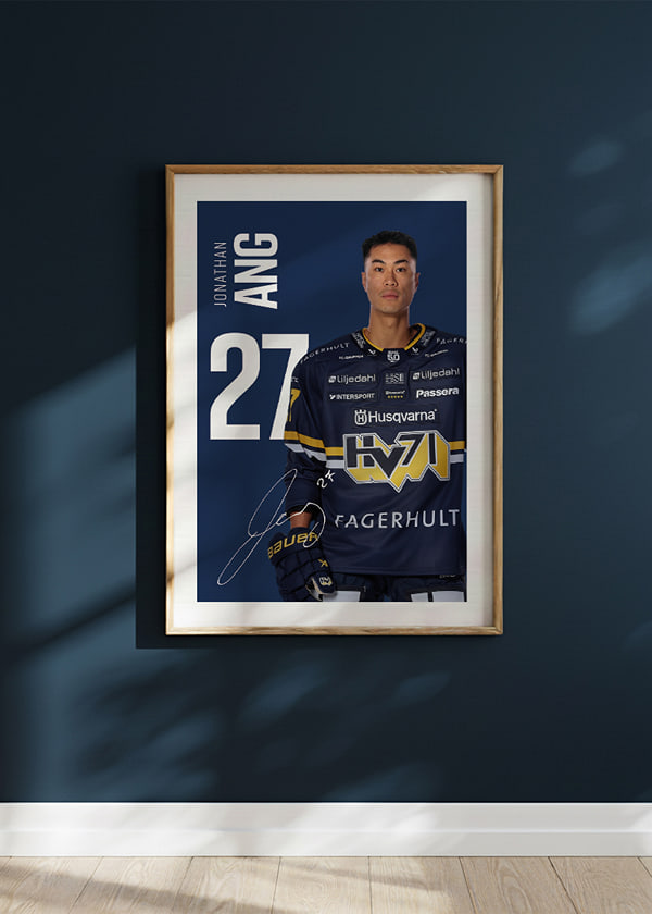 Poster Jonathan Ang #27 HV71 2025/2026 crossfade