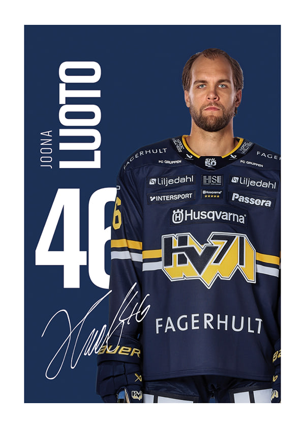 Poster Joona Luoto #46 HV71 2025/2026