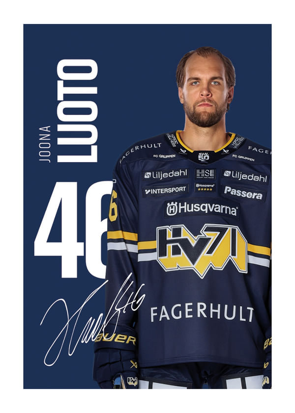 Poster Joona Luoto #46 HV71 2025/2026