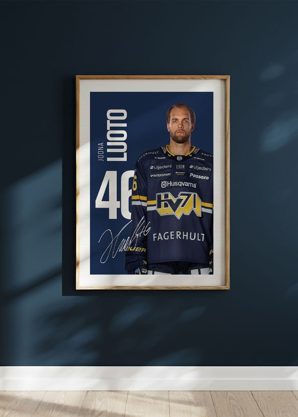 Poster Joona Luoto #46 HV71 2025/2026 crossfade