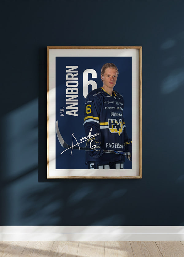 Poster Karl Annborn #6 HV71 2025/2026 crossfade