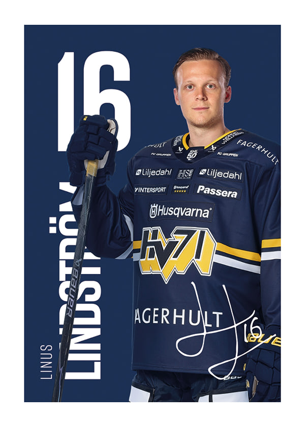 Poster Linus Lindström #16 HV71 2025/2026