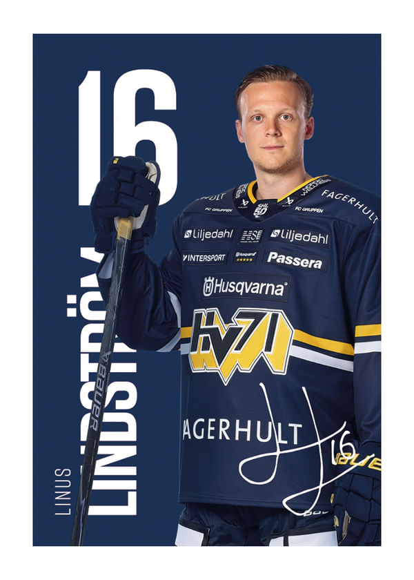 Poster Linus Lindström #16 HV71 2025/2026