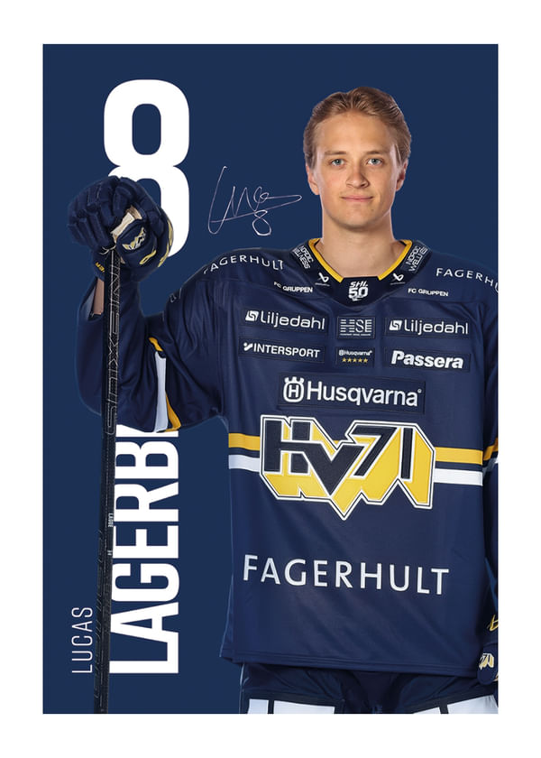 Poster Lucas Lagerberg #8 HV71 2025/2026