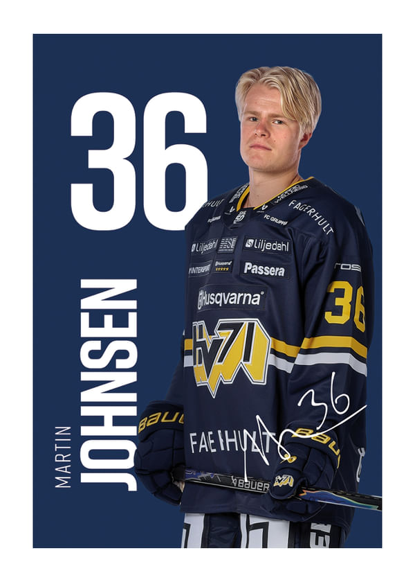 Poster Martin Johnsen #36 HV71 2025/2026