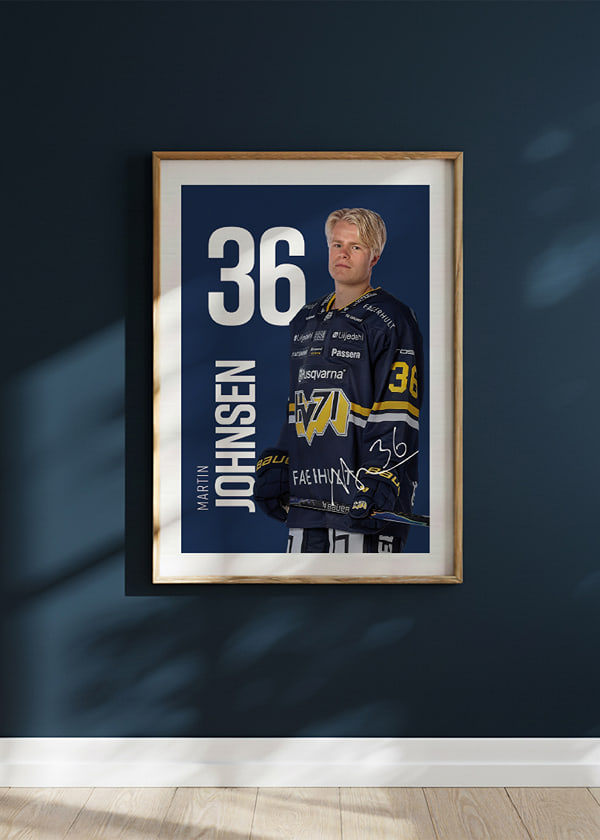 Poster Martin Johnsen #36 HV71 2025/2026 crossfade