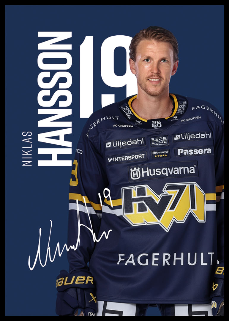 Niklas Hansson #19 HV71 2025/2026-12