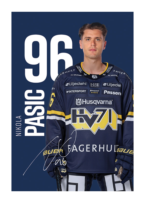 Poster Nikola Pasic #96 HV71 2025/2026