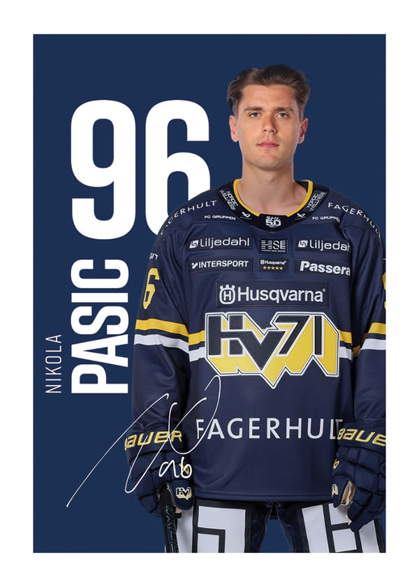 Poster Nikola Pasic #96 HV71 2025/2026