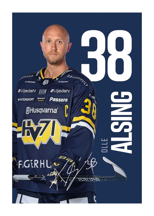 Poster Olle Alsing #38 HV71 2025/2026
