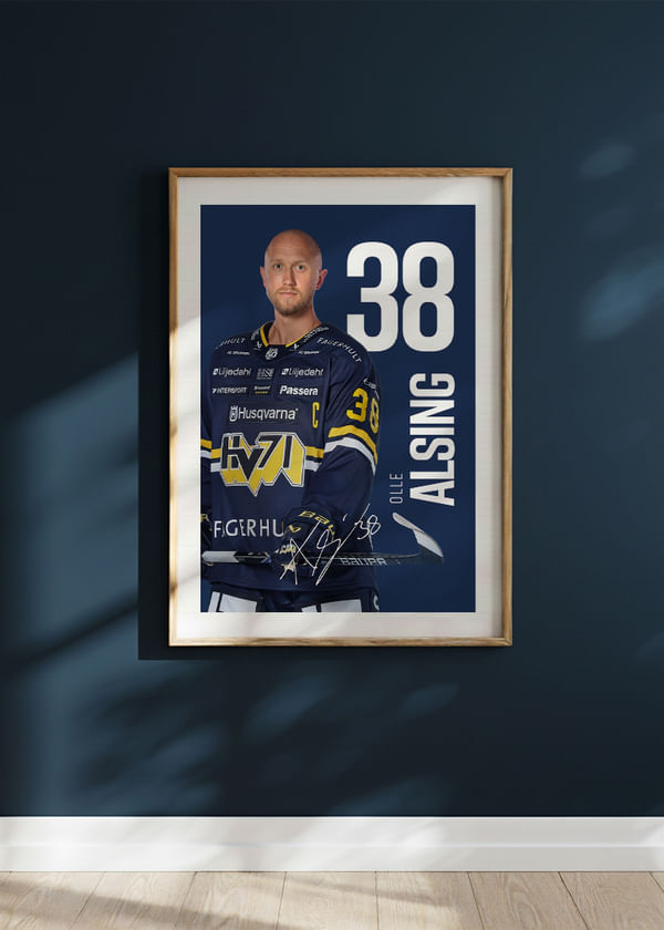 Poster Olle Alsing #38 HV71 2025/2026 crossfade